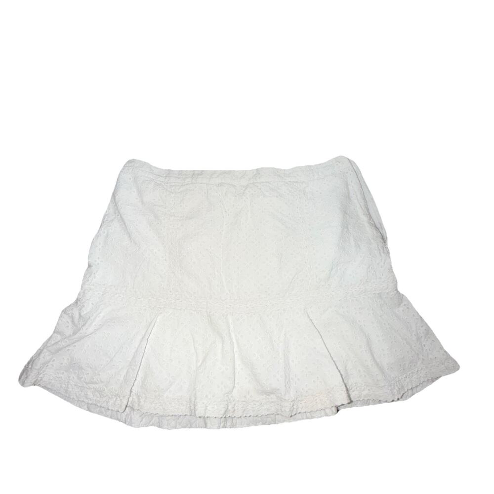 Vineyard Vines Eyelet Mini Skirt Size 16 White Spring Skirt (W7)
